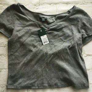 - WILD FABLE GIRLS XXL KIDS YOUTH V-NECK T-SHIRT GRA